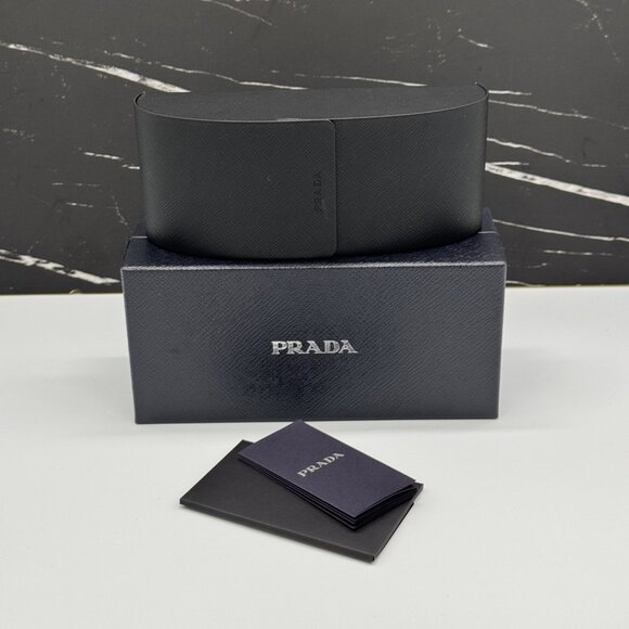 NEW PRADA PR16YS 09Q5S0 WOMEN OVERSIZED BLACK WHITE SUNGLASSES PRADA PR 16YS - Picture 12 of 12